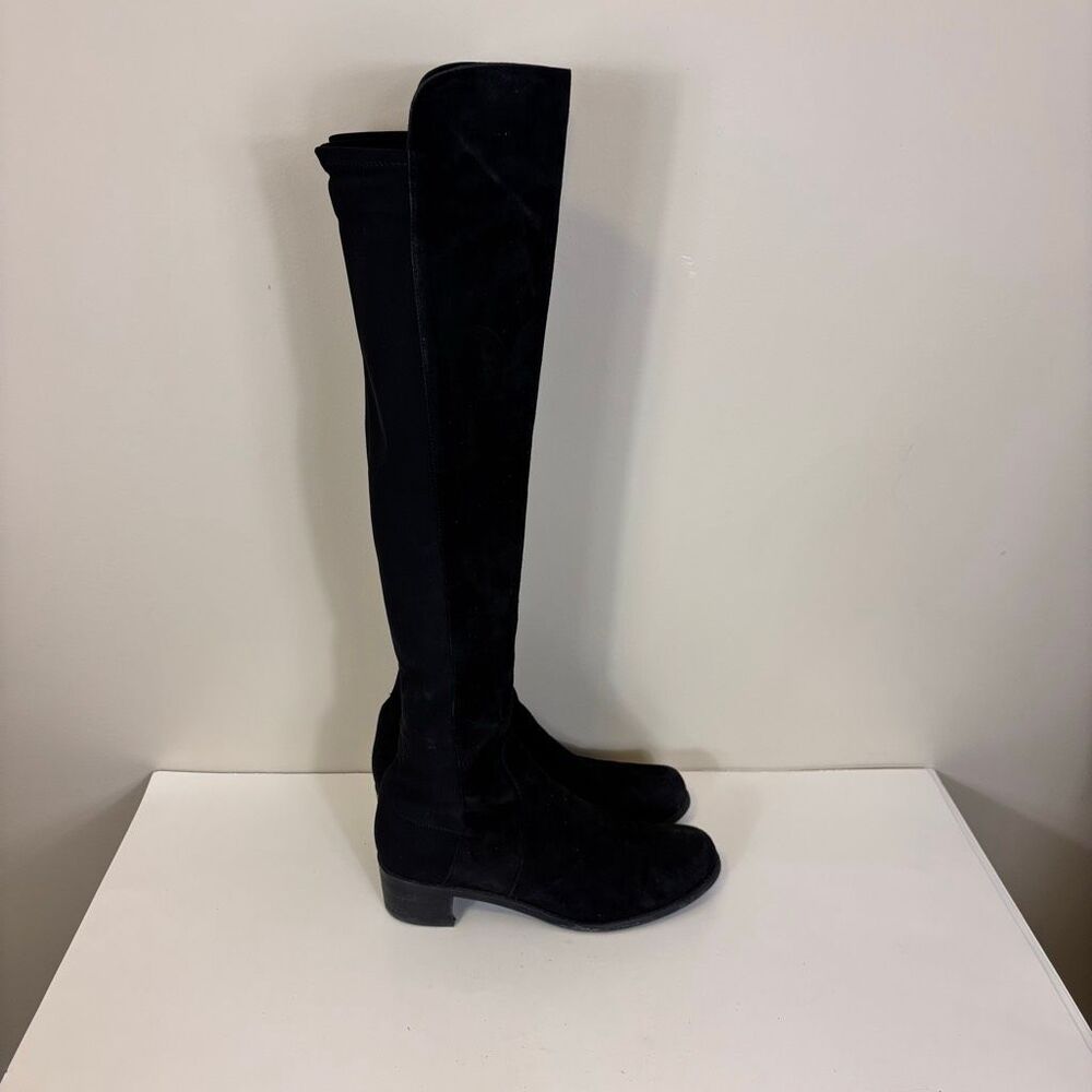Stuart Weitzman Black Suede Over The Knee‎ Tall Boots Size 8.5 - Picture 6 of 11